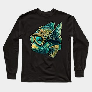 Fish in Goggles Long Sleeve T-Shirt